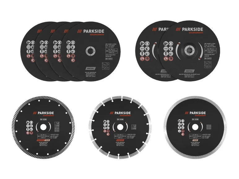 Disques à tronçonner ou disques à ébarber. Ø 230 mm