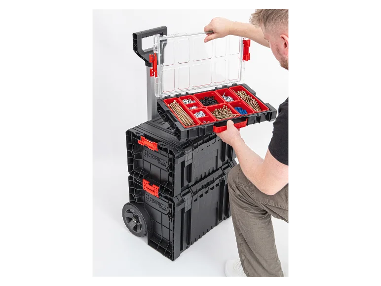 Kit caisse à outils sur roulettes. 3 pièces