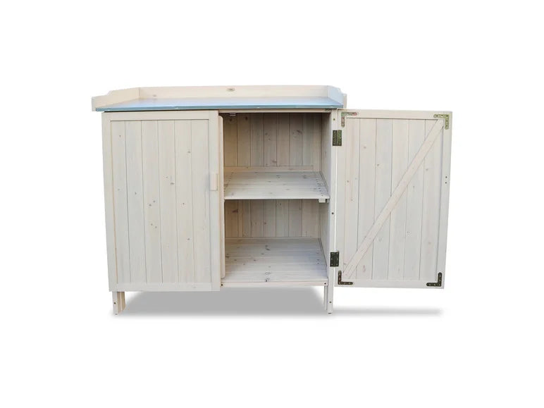 Table de jardin avec meuble bas. 98 x 48 x 95 cm
