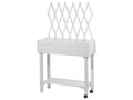 dobar Jardinière surélevée à roulettes avec treillis. L 79 x l 28.5 x H130 cm