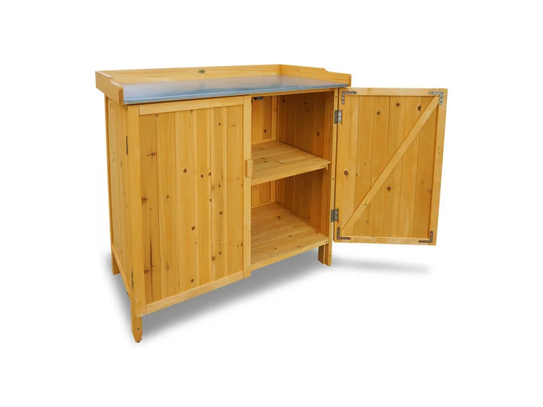 Table de jardin avec meuble bas. 98 x 48 x 95 cm