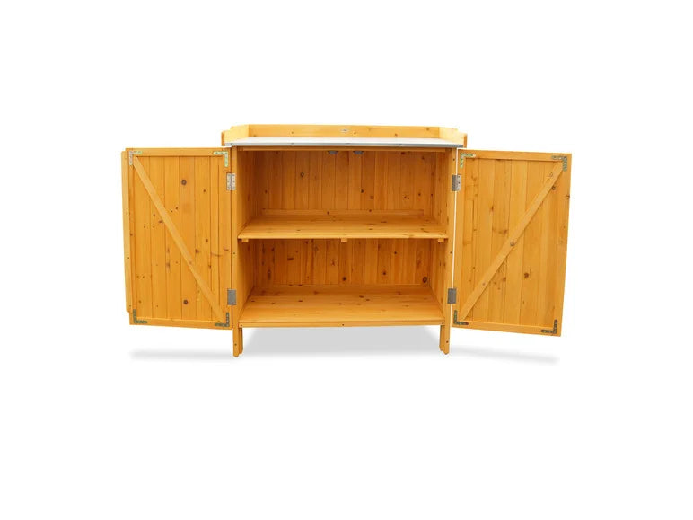 Table de jardin avec meuble bas. 98 x 48 x 95 cm
