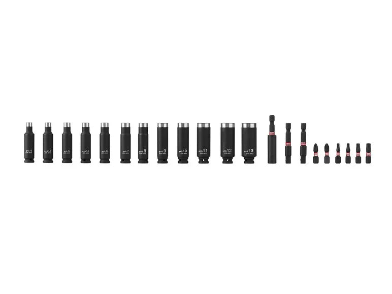 PARKSIDE PERFORMANCE® Set de douilles et embouts pour clé à choc. PSS 21 A1. 21 pièces