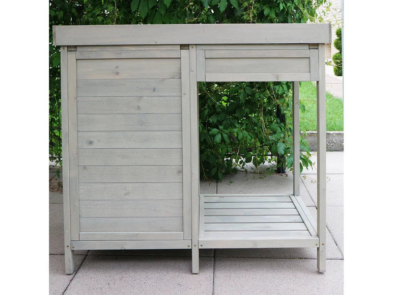 Table de jardin avec armoire inférieure. 98 x 48 x 95 cm
