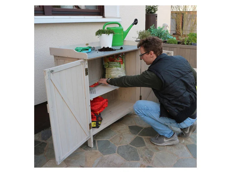 Table de jardin avec meuble bas. 98 x 48 x 95 cm