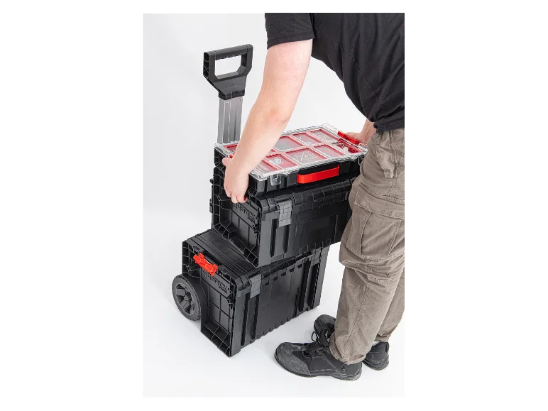 Kit caisse à outils sur roulettes. 3 pièces