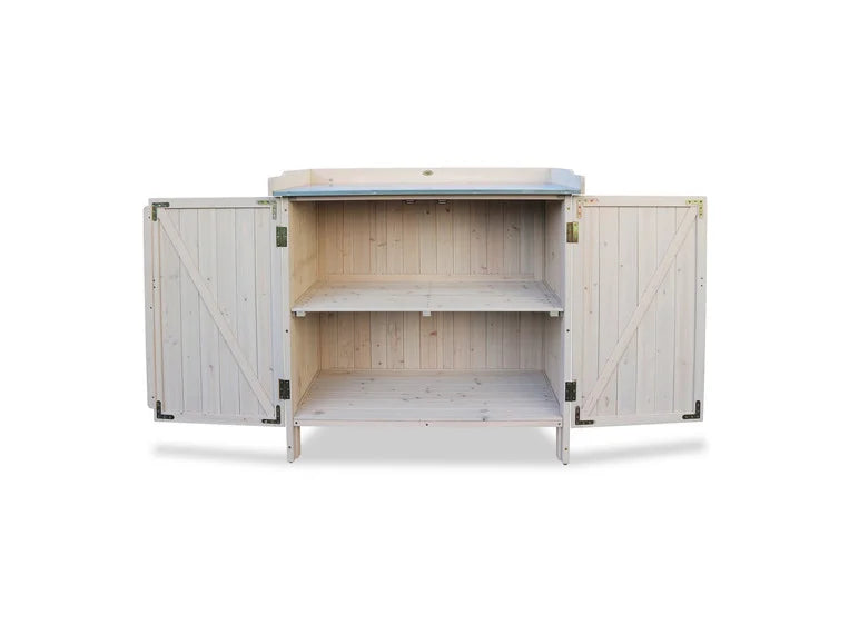 Table de jardin avec meuble bas. 98 x 48 x 95 cm