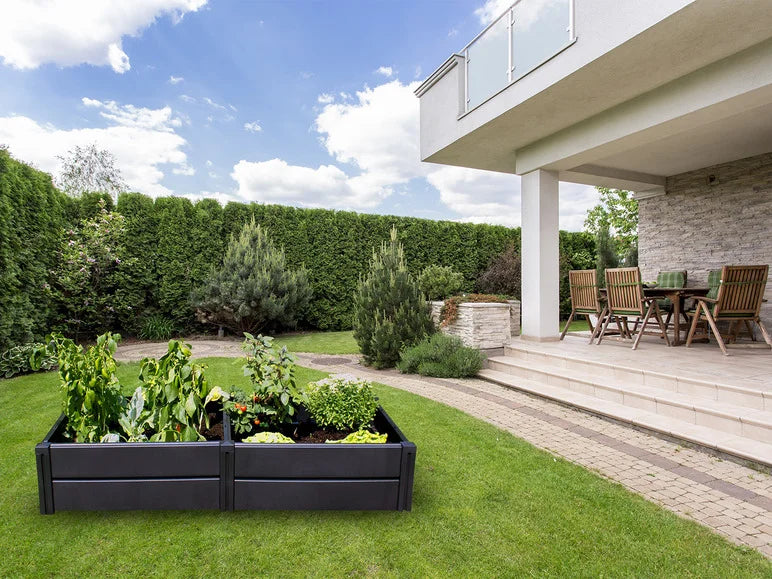 Carré potager surélevé Demeter. anthracite