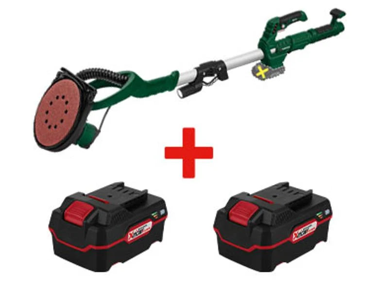 Ponceuse mur et plafond sans fil + 2 Batteries. 20 V