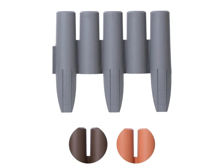 Prosperplast Lot de 10 bordures de pelouse Palisada. longueur 2.7 m