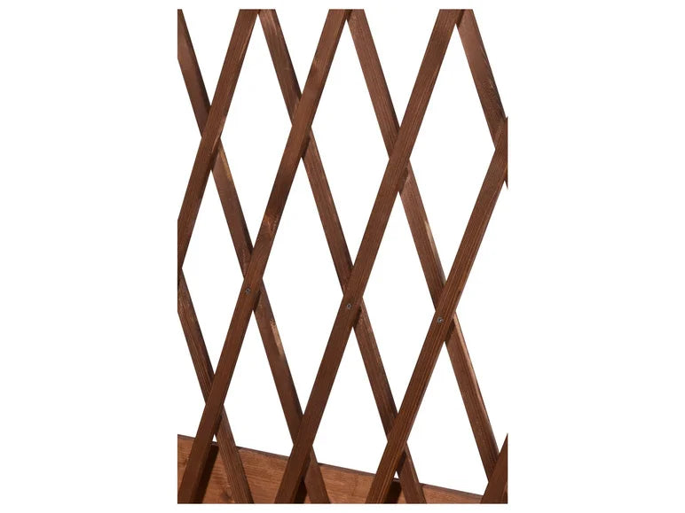 dobar Jardinière surélevée à roulettes avec treillis. L 79 x l 28.5 x H130 cm