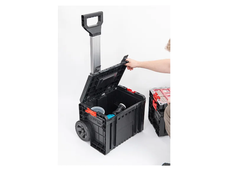 Kit caisse à outils sur roulettes. 3 pièces