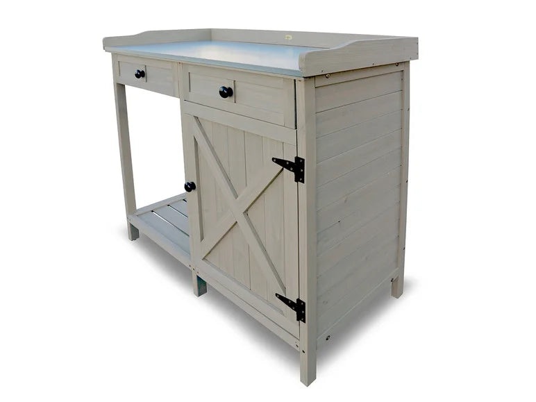 Table de jardin avec armoire inférieure. 98 x 48 x 95 cm