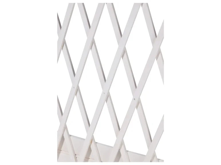 dobar Jardinière surélevée à roulettes avec treillis. L 79 x l 28.5 x H130 cm